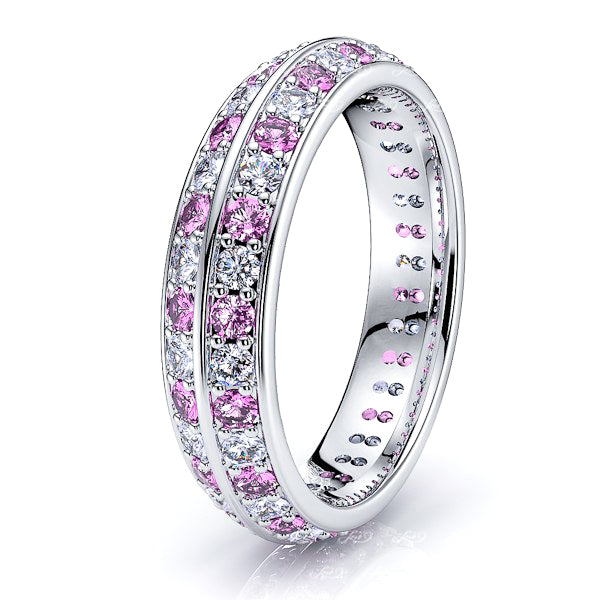 White Diamond and Pink Sapphire