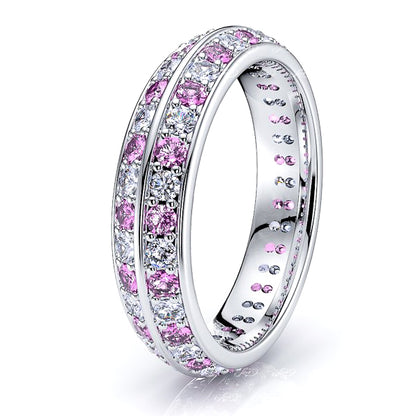 White Diamond and Pink Sapphire