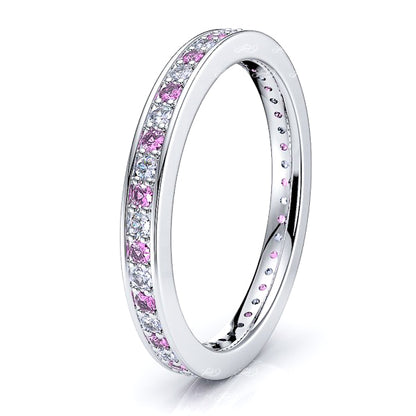 White Diamond and Pink Sapphire