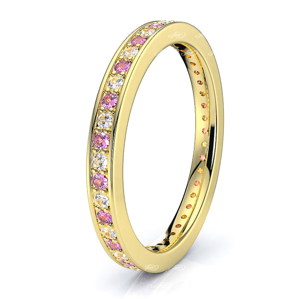Yellow Diamond and Pink Sapphire