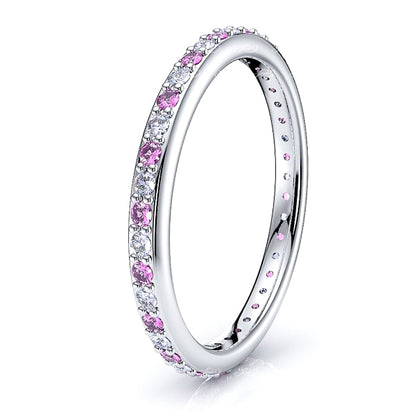 White Diamond and Pink Sapphire