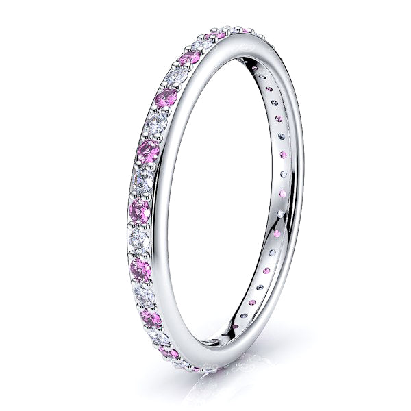 Diamond and Pink Sapphire