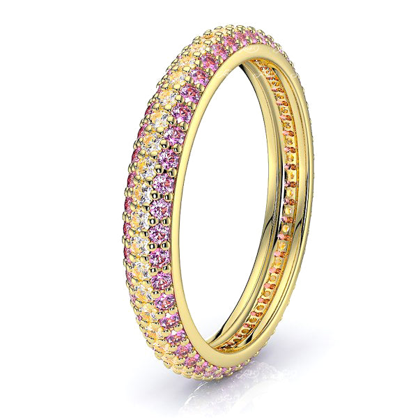 Yellow Diamond and Pink Sapphire