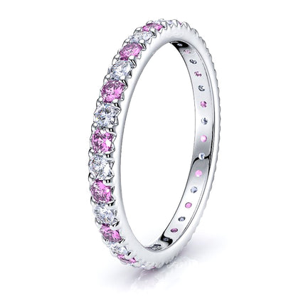 White Diamond and Pink Sapphire