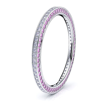 White Diamond and Pink Sapphire