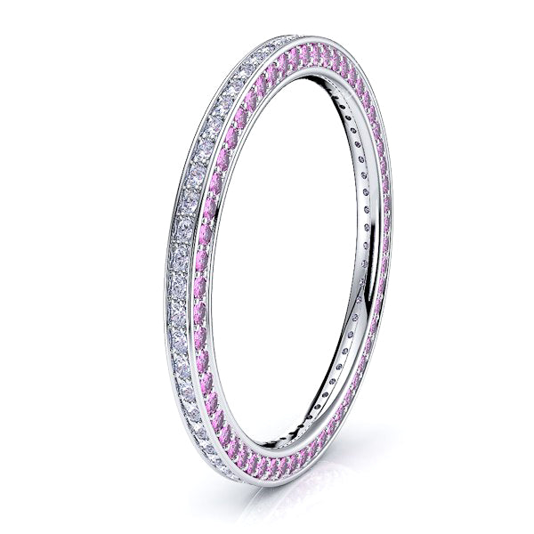 White Diamond and Pink Sapphire