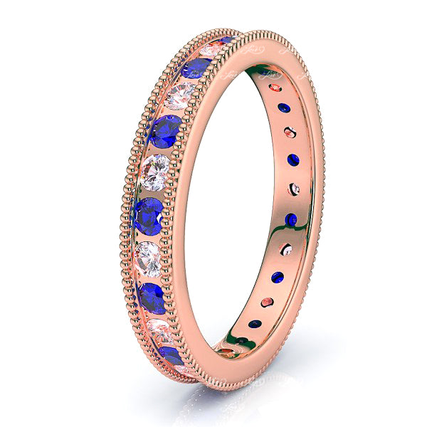 Rose Diamond and Blue Sapphire