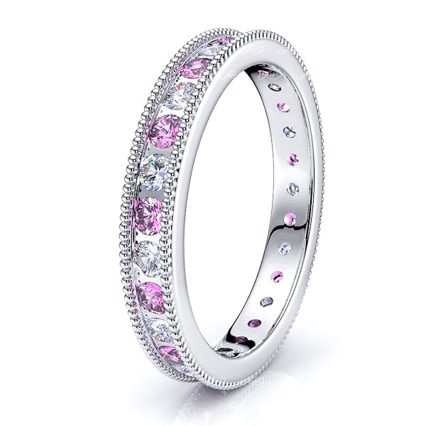 White Diamond and Pink Sapphire