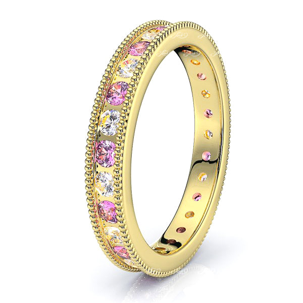 Yellow Diamond and Pink Sapphire