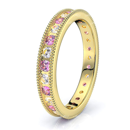 Yellow Diamond and Pink Sapphire