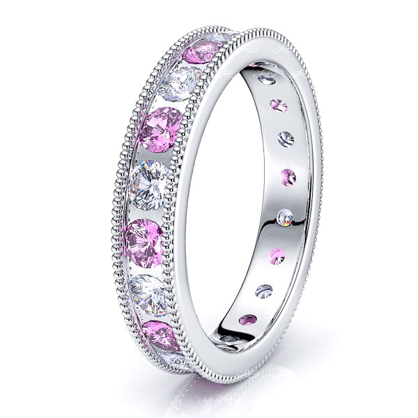 White Diamond and Pink Sapphire