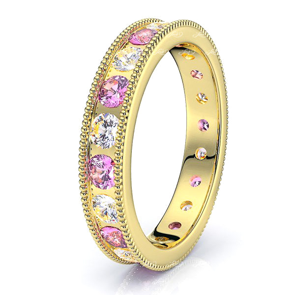 Yellow Diamond and Pink Sapphire