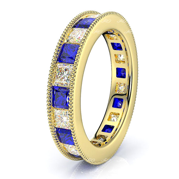 Yellow Diamond and Blue Sapphire