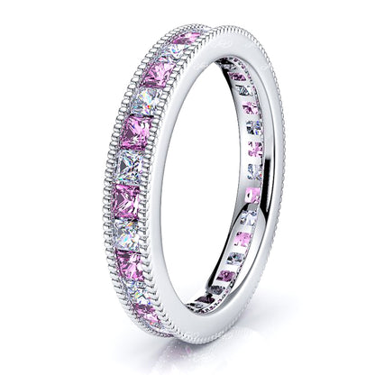 Diamond and Pink Sapphire