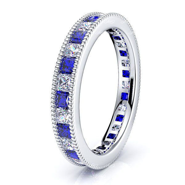 White Diamond and Blue Sapphire