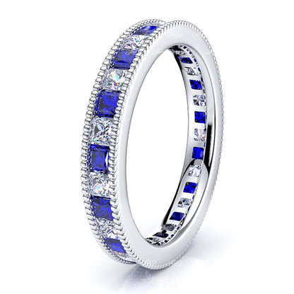 White Diamond and Blue Sapphire