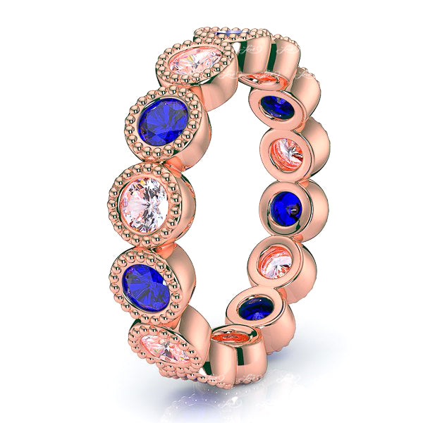 Rose Diamond and Blue Sapphire
