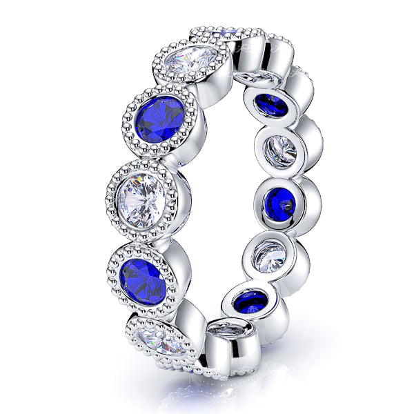 White Diamond and Blue Sapphire