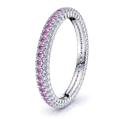 White Diamond and Pink Sapphire