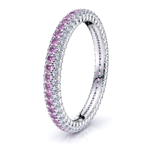 White Diamond and Pink Sapphire