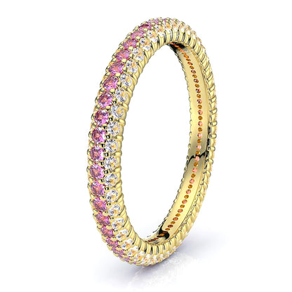 Yellow Diamond and Pink Sapphire