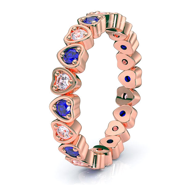 Rose Diamond and Blue Sapphire