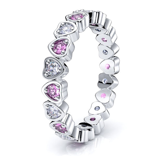 White Diamond and Pink Sapphire