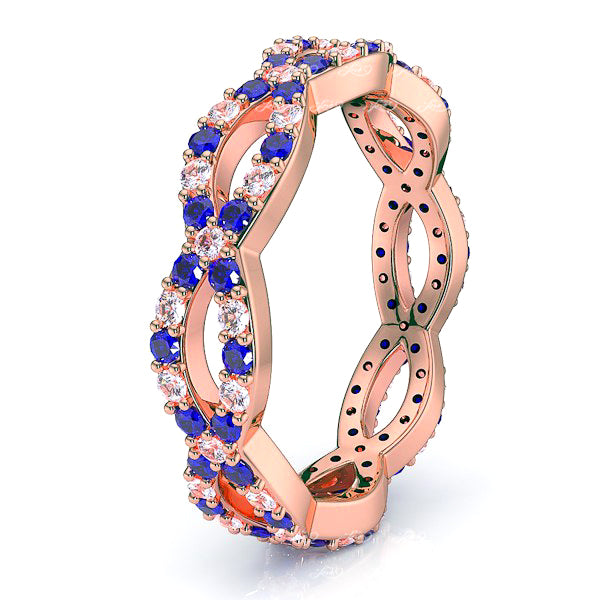 Rose Diamond and Blue Sapphire