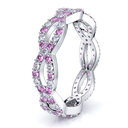 White Diamond and Pink Sapphire