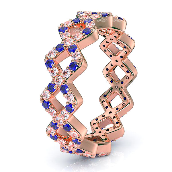 Rose Diamond and Blue Sapphire