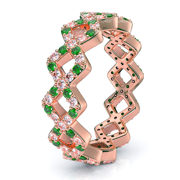Rose Diamond and Emerald