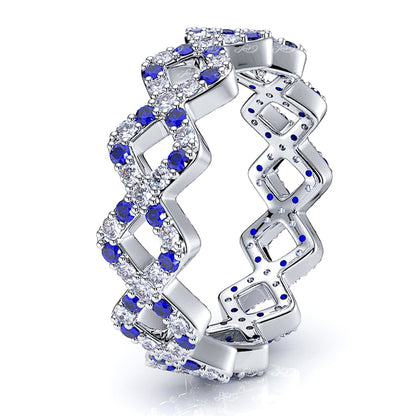 White Diamond and Blue Sapphire