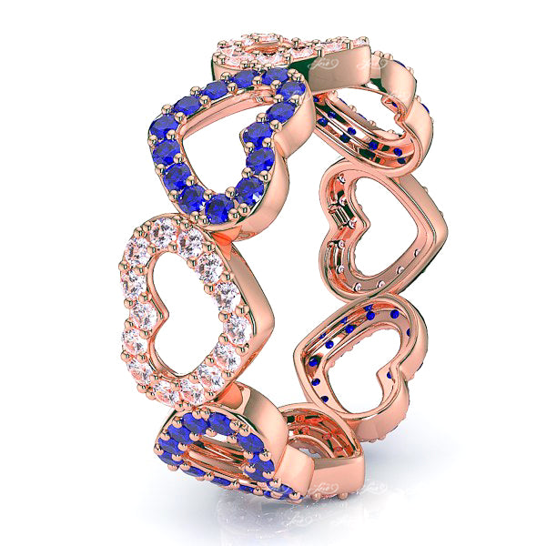 Rose Diamond and Blue Sapphire