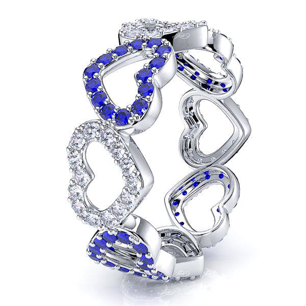 White Diamond and Blue Sapphire