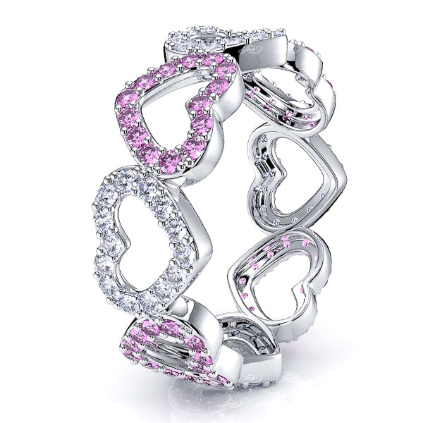 White Diamond and Pink Sapphire