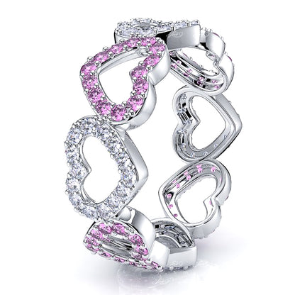 White Diamond and Pink Sapphire