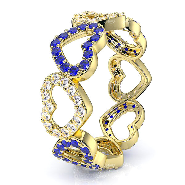 Yellow Diamond and Blue Sapphire