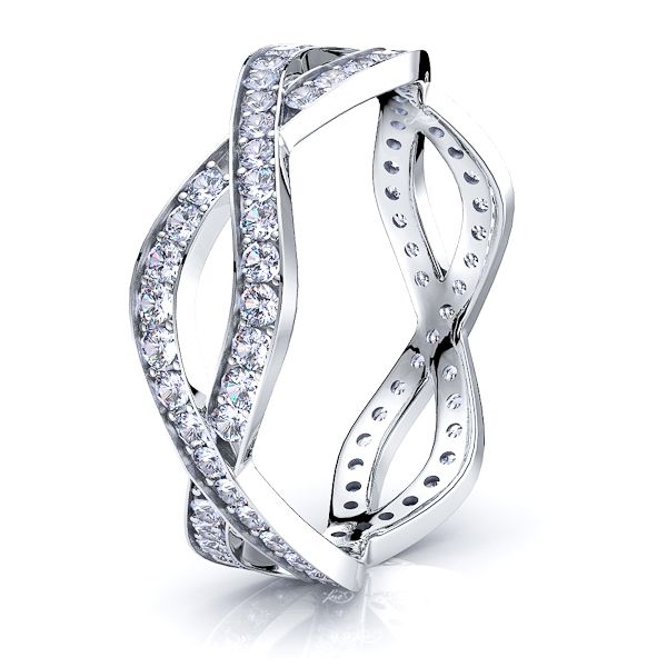 Evangeline Infinity Womens Diamond Wedding Band