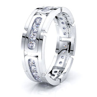 Rose Mens Diamond Wedding Band