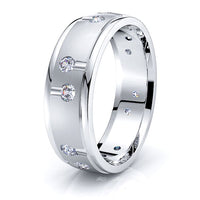 Olive Mens Diamond Wedding Band