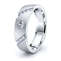 Flora Mens Diamond Wedding Ring